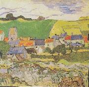 Vincent Van Gogh View of Auvers oil painting on canvas